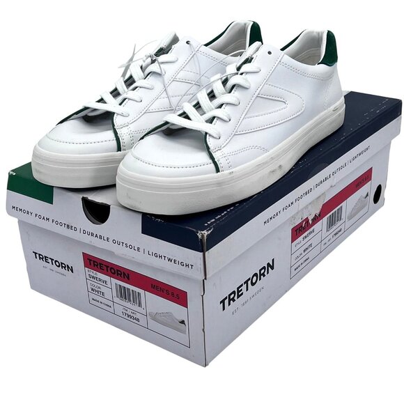 Tretorn Swerve Sneakers Mens Shoes 8.5 White Memory Foam Durable Outsole Light - Picture 1 of 16